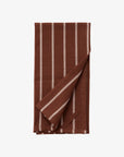 KINU viskestykke, stribet - Bordeux/beige