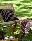 RAFU viskestykke, stribet - Bordeaux/beige