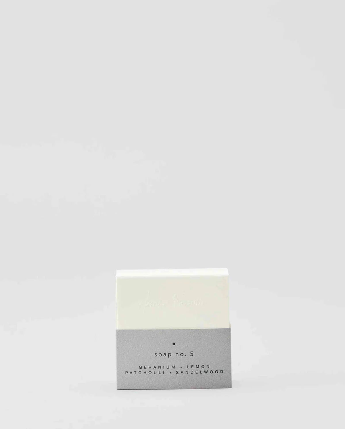 Sæbe nr. 5 | GERANIUM, LEMON, PATCHOULI, SANDELWOOD